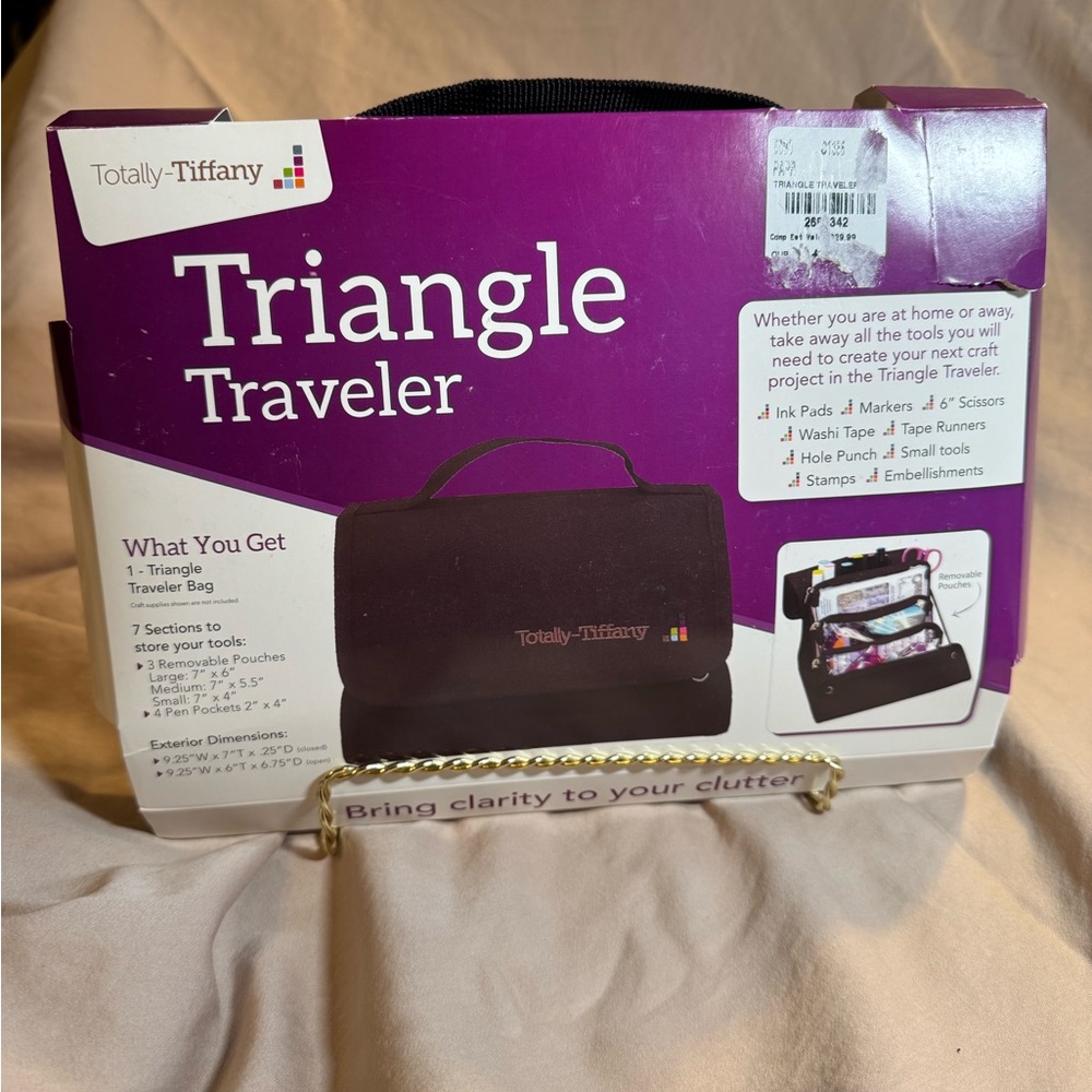 Black Triangular Travel Organizer Storage Solution